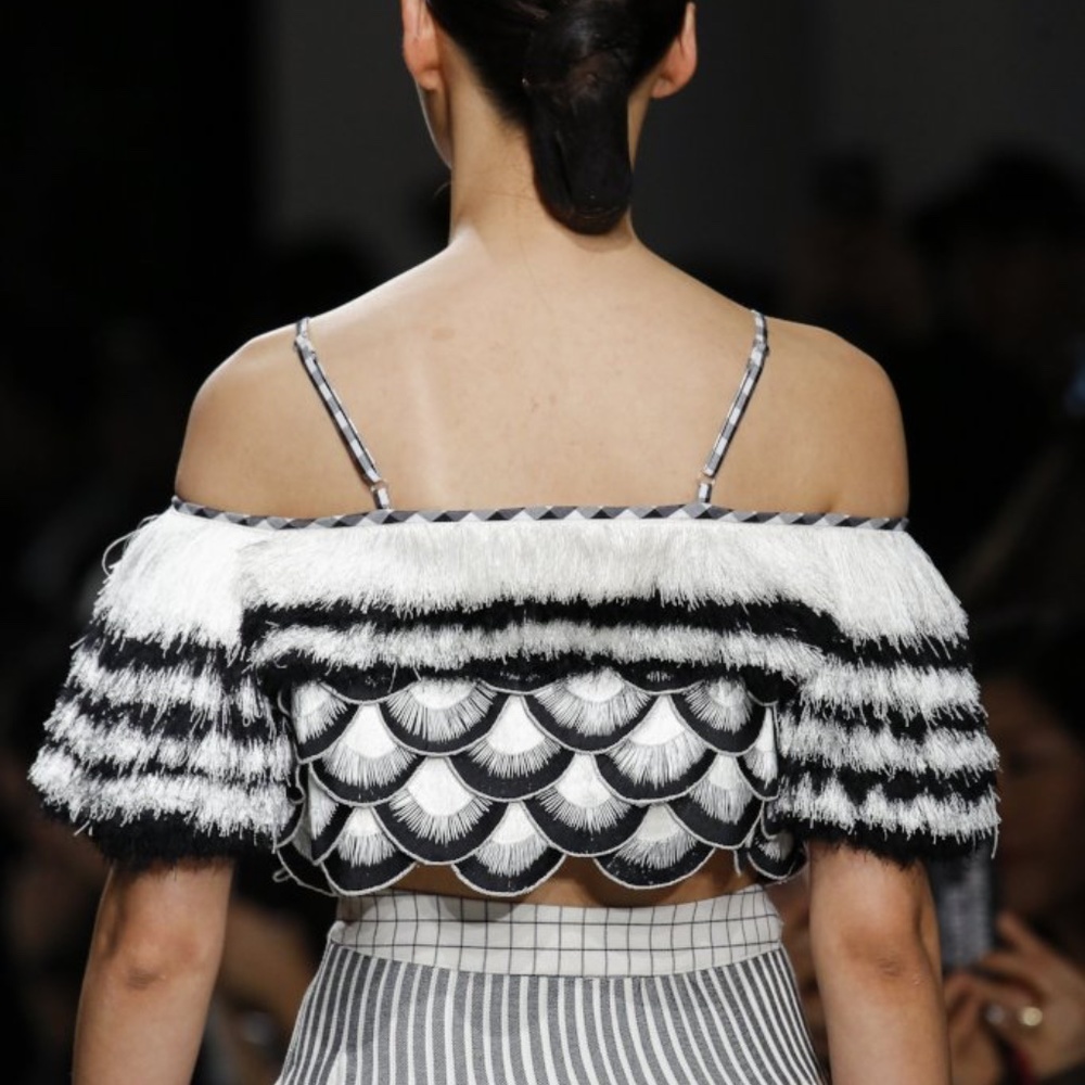 Rahul Mishra Winter Marigold Crop Top - Picture 2 of 4